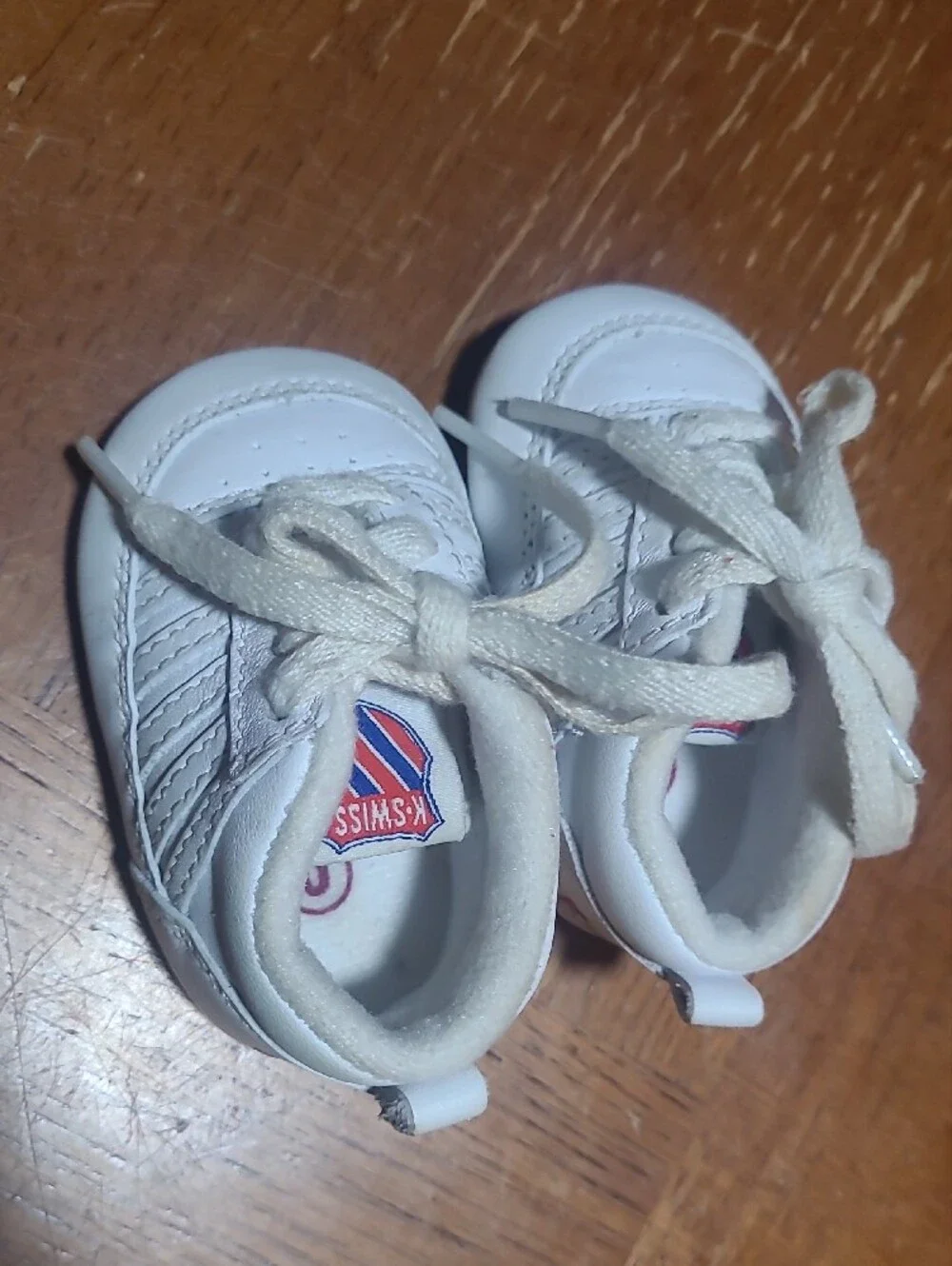 K-Swiss Baby Crib Shoe White Lace-Up Casual Sneakers Size 0